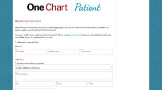 
                            1. One Chart | Patient - Choose a Signup Method