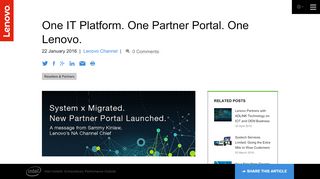 
                            8. One IT Platform. One Partner Portal. One Lenovo. | Lenovo