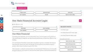 
                            6. One Main Financial Account Login | One Main Login