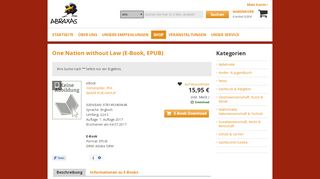 
                            3. One Nation without Law (E-Book, EPUB) - abraxasbuch.de