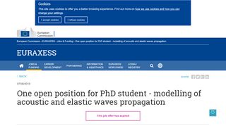 
                            9. One open position for PhD student - modelling of acoustic ...