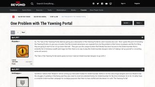 
                            3. One Problem with The Yawning Portal - Story & Lore - D&D Beyond ...
