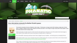 
                            7. One-shot piston removal of a Nether Portal's panes | PhanaticMC
