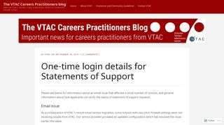 
                            7. One-time login details for Statements of Support – The ...