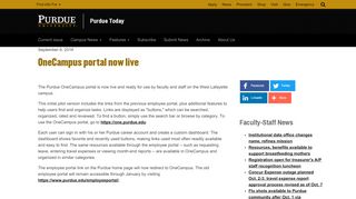 
                            8. OneCampus portal now live - Purdue University News