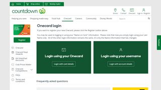 
                            1. Onecard Login - use your card details or ... - countdown.co.nz