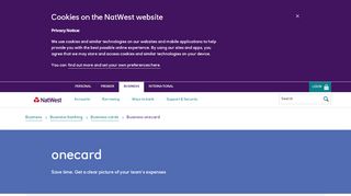 
                            8. onecard | NatWest business banking
