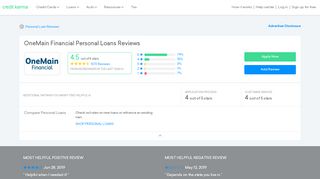 
                            6. OneMain Financial Personal Loans on Credit Karma