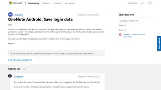 
                            6. OneNote Android: Save login data - Microsoft Community