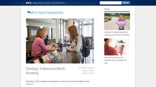 
                            4. Onestop: A Resource Worth Knowing | BYU Newsletters