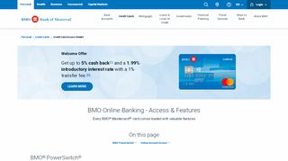 
                            2. Online Access and Credit Card Features | Online Banking | BMO