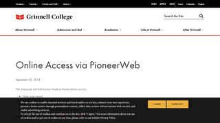 
                            3. Online Access via PioneerWeb | Grinnell College