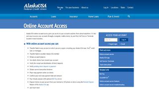 
                            1. Online account access - Alaska USA Federal Credit Union