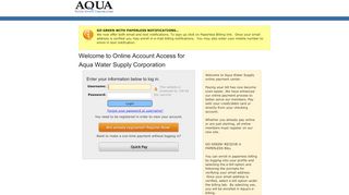 
                            8. Online Account Access for Aqua Water Supply Corporation