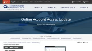 
                            4. Online Account Access Update