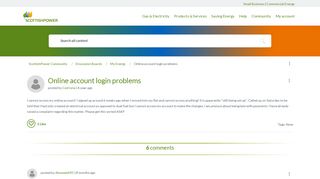 
                            6. Online account login problems - ScottishPower Community