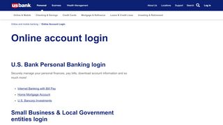 
                            8. Online Account Login | U.S. Bank