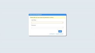 
                            7. Online Account Management Please enter your user name and ...