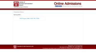 
                            2. Online Admission System - IBA Karachi