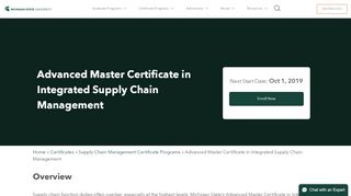 
                            9. Online Advanced Master Certificate in Integrated Supply ...