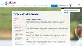 
                            5. Online and Mobile Banking Services | AltaOne …