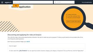 
                            8. Online application | Amazon.jobs