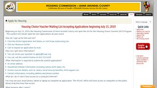 
                            8. Online Application and Waiting List Position | HCAAC