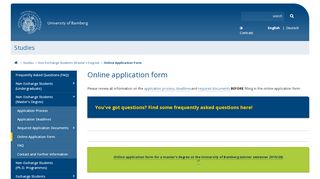 
                            9. Online Application Form - University of Bamberg - Uni Bamberg