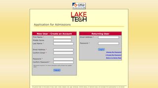 
                            1. Online Application - Lake Technical College