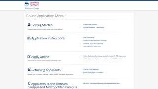 
                            3. Online Application Menu - ApplyWeb