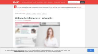 
                            6. Online arbeitslos melden - so klappt's - CHIP