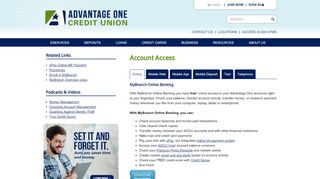 
                            1. Online Banking - Advantage One - myaocu.com