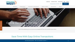 
                            1. Online Banking and Bill Pay | Credit Union West - cuwest.org