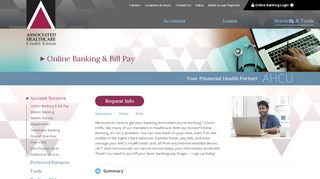 
                            7. Online Banking & Bill Pay | Associated Healthcare Credit …