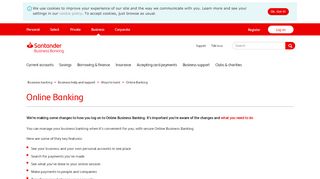 
                            2. Online Banking | Business Help & Support | Santander UK