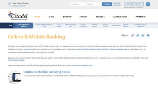 
                            3. Online Banking | Citadel