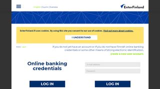 
                            7. Online banking credentials - EnterFinland : Log in