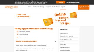 
                            9. Online Banking - Credit Card Support | Sainsbury's …