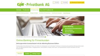 
                            2. Online-Banking - CVW-Privatbank AG