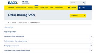 
                            1. Online banking FAQs - RACQ