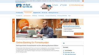 
                            4. Online-Banking Firmenkunden - VR-Bank Isar-Vils eG