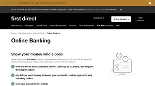 
                            9. Online Banking | first direct