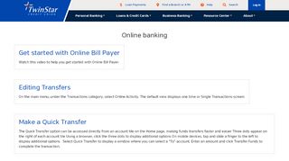 
                            3. Online banking help | TwinStar Credit Union