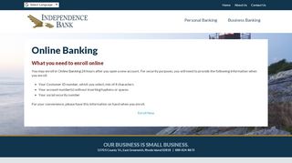 
                            6. Online Banking - Independence Bank