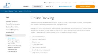 
                            2. Online Banking | Lake Michigan Credit Union