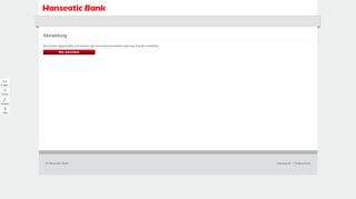 
                            8. Online Banking Login | Hanseatic Bank