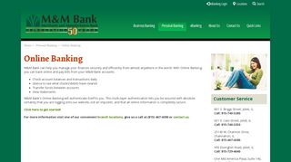 
                            2. Online Banking - Merchants and Manufacturers Bank