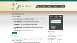 
                            6. Online Banking - Metro Bank