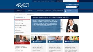 
                            2. Online Banking, Mobile Banking, Mobile Apps, BillPay - Arvest