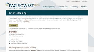 
                            6. Online Banking | Pacific West Bank